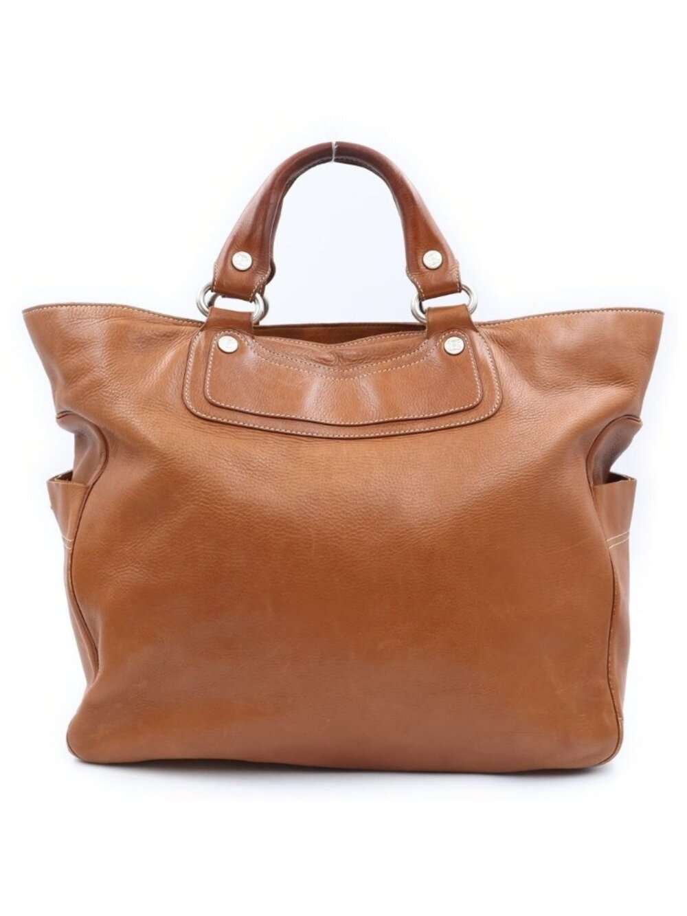 Celine Boogie Leather Handbag Brown
